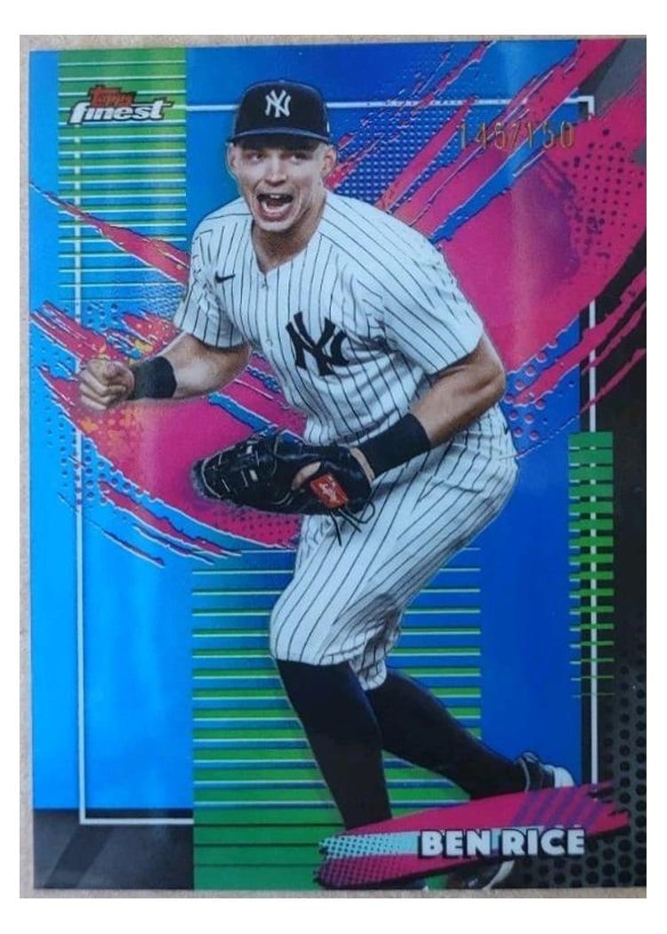 2026 Topps Finest Ben Rice Blue Refractor #298 card
