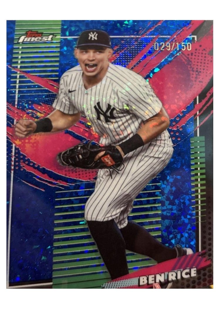 2026 Topps Finest Ben Rice Blue Mini Diamond Refractor #298 card