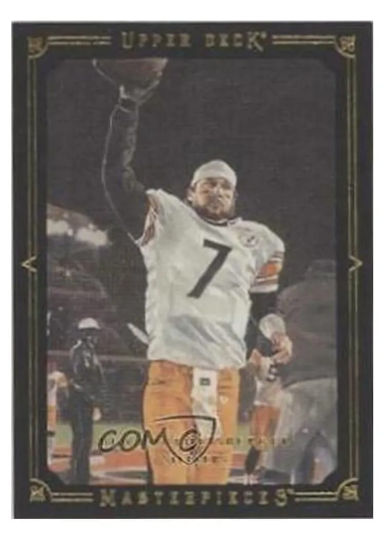 2008 Upper Deck Masterpieces Ben Roethlisberger Framed Black #7 card
