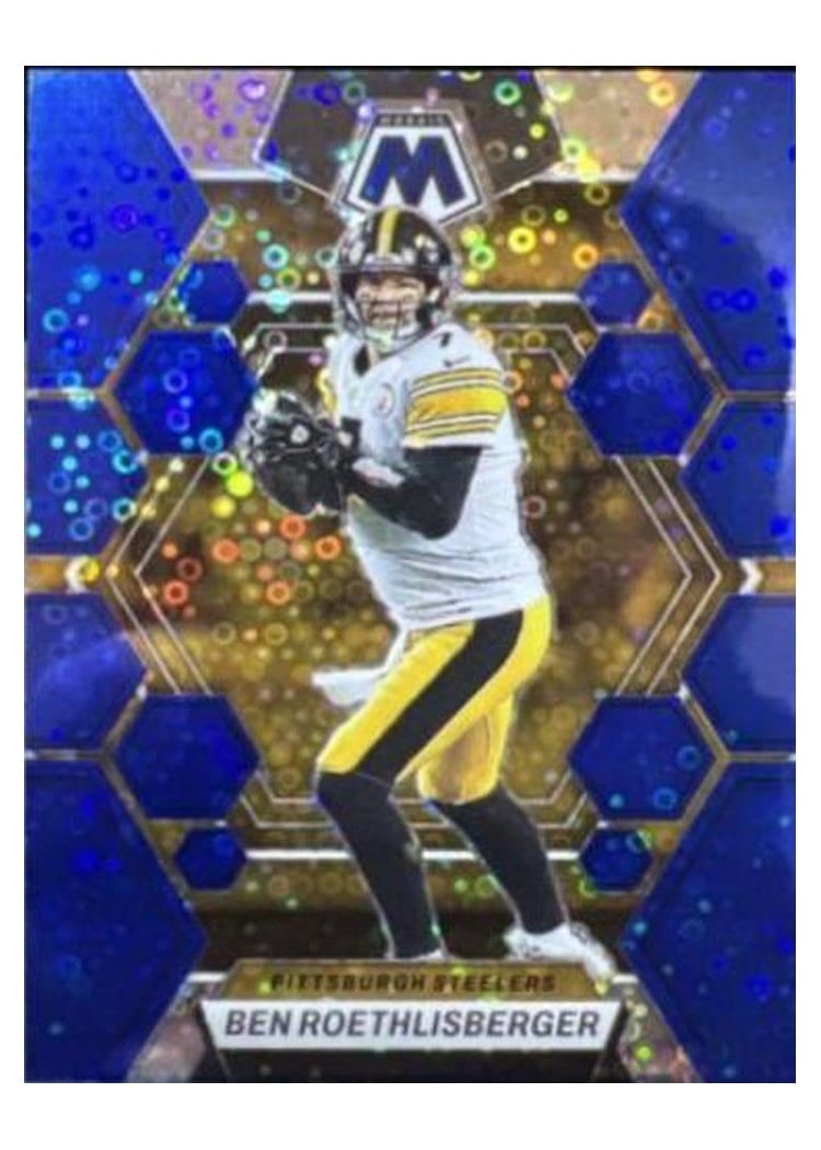 2023 Panini Mosaic Base Set Ben Roethlisberger No Huddle Blue #207 card
