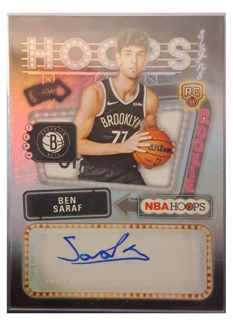 2025-26 NBA Hoops Hoops Rookie First Signs Ben Saraf #HFS-BS card