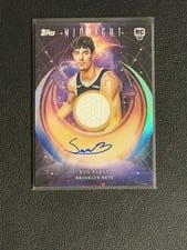 2025-26 Topps Midnight Rookie Jersey Autographs Ben Saraf #RJA-BS card