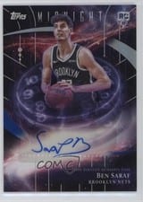 2025-26 Topps Midnight Stroke of Midnight Autographs Rookies Ben Saraf #SMR-BS card