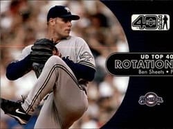 2002 Upper Deck 40-Man Base Set Ben Sheets #1139 card