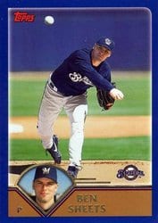 2003 Topps Base Set Ben Sheets #147 card