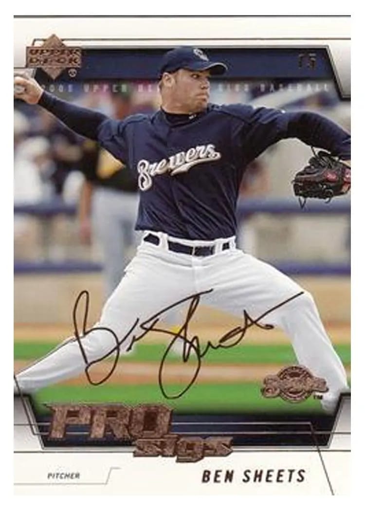 2005 Upper Deck Pro Sigs Ben Sheets #45 card