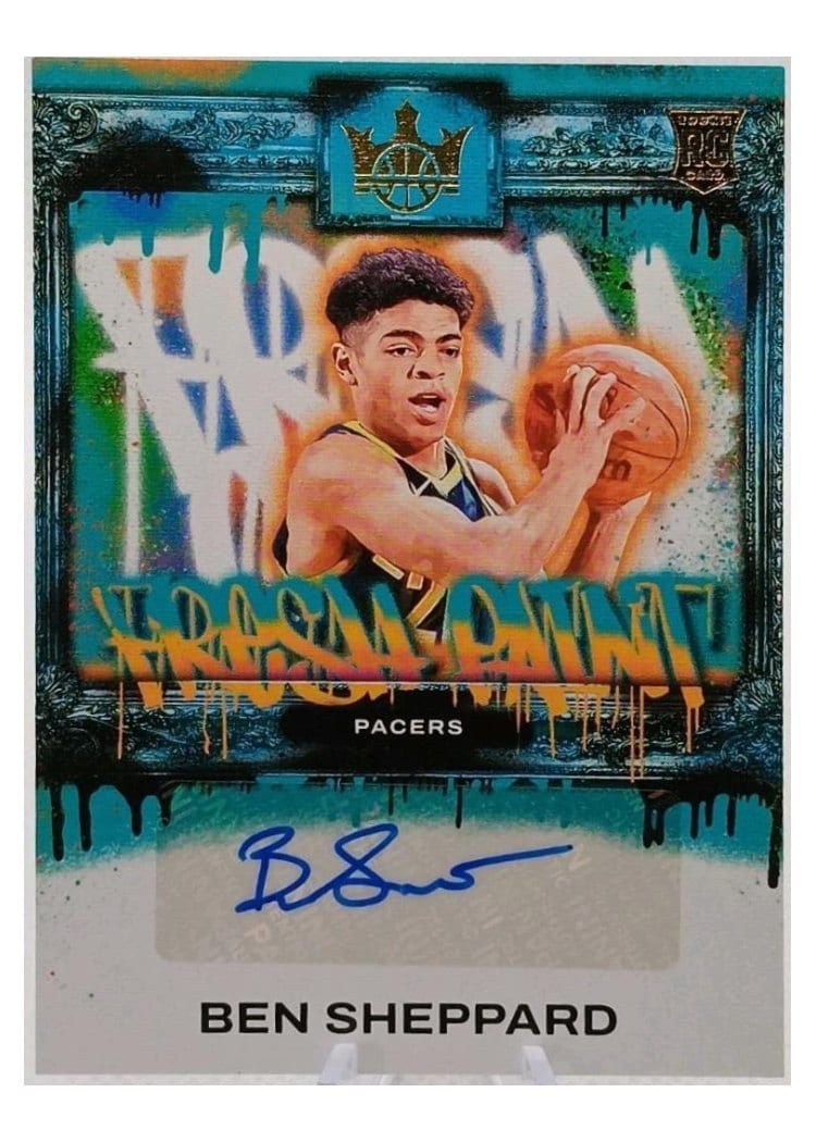 2023-24 Panini Court Kings Fresh Paint Autographs Ben Sheppard #FP-BSI card