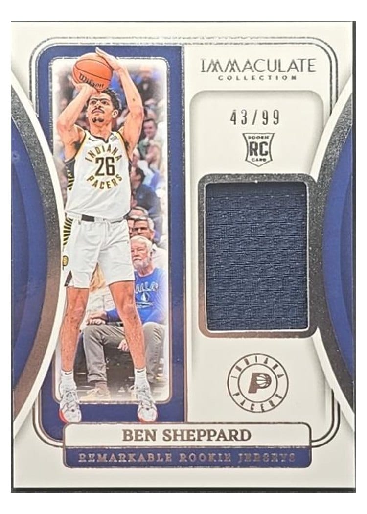 2023-24 Panini Immaculate Collection Remarkable Rookie Jerseys Ben Sheppard #27 card