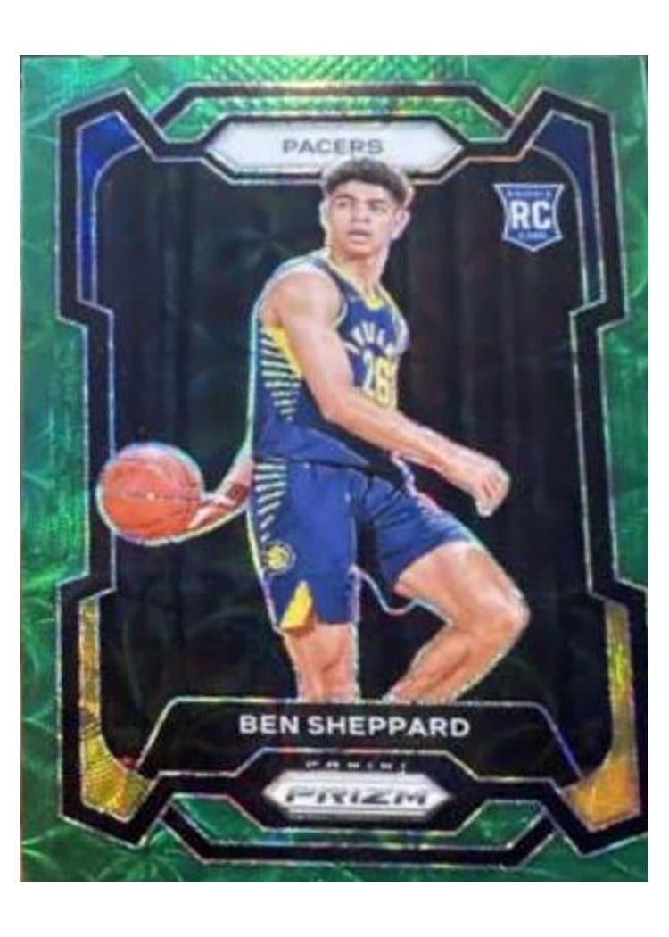 2023-24 Panini Prizm Base Set Ben Sheppard Green Sparkle #172