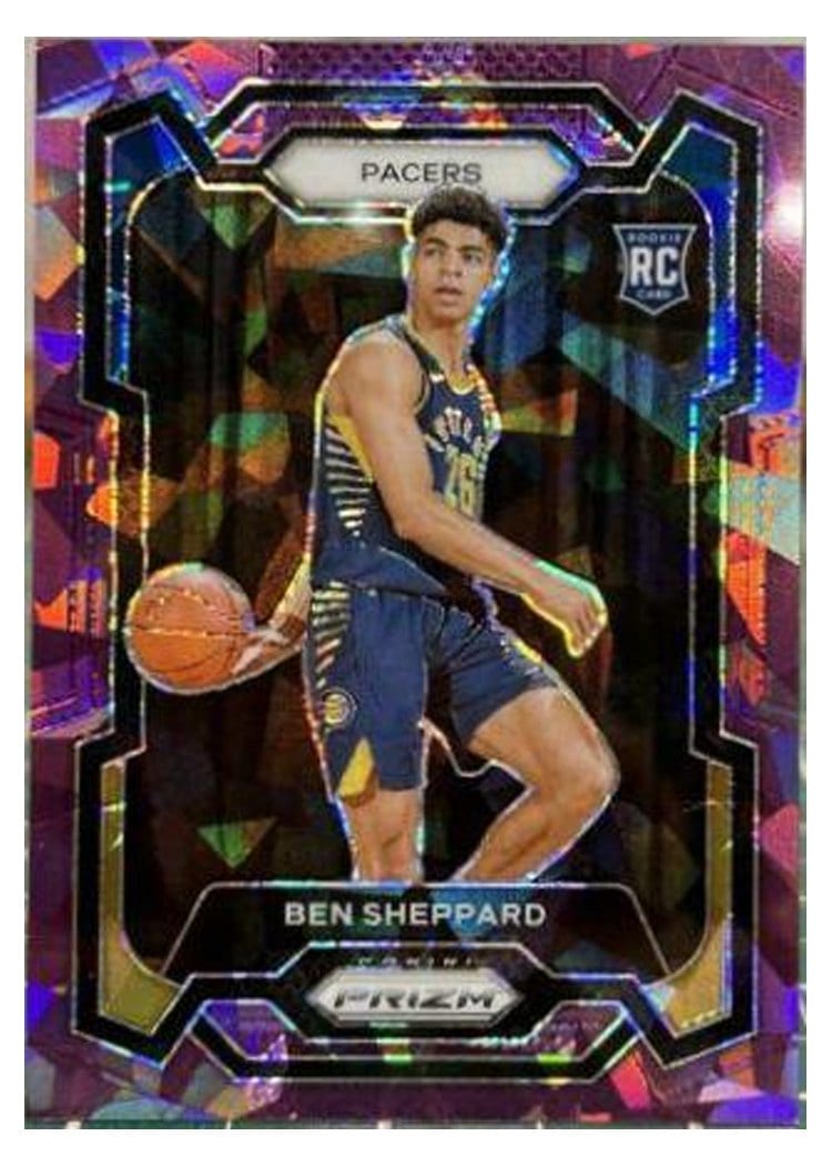 2023-24 Panini Prizm Base Set Ben Sheppard Purple Ice #172 card