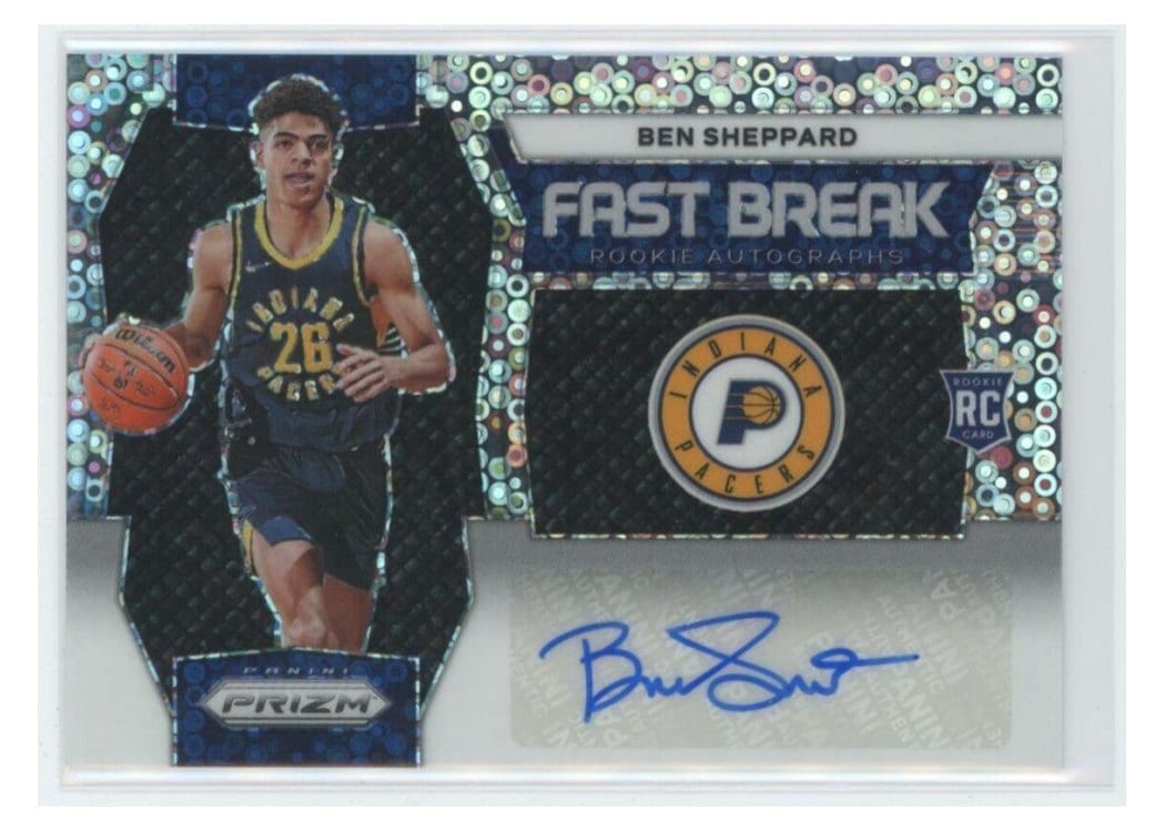 2023-24 Panini Prizm Fast Break Rookie Autographs Ben Sheppard #FBR-BEN card