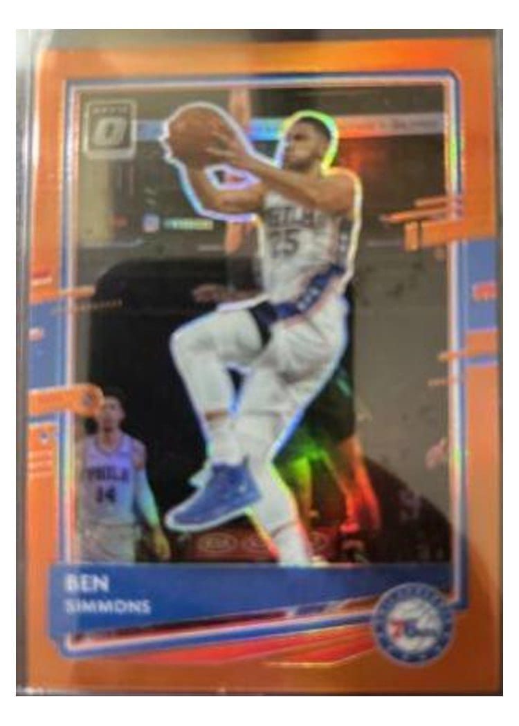 2020-21 Donruss Optic Base Set Ben Simmons Orange #111 card