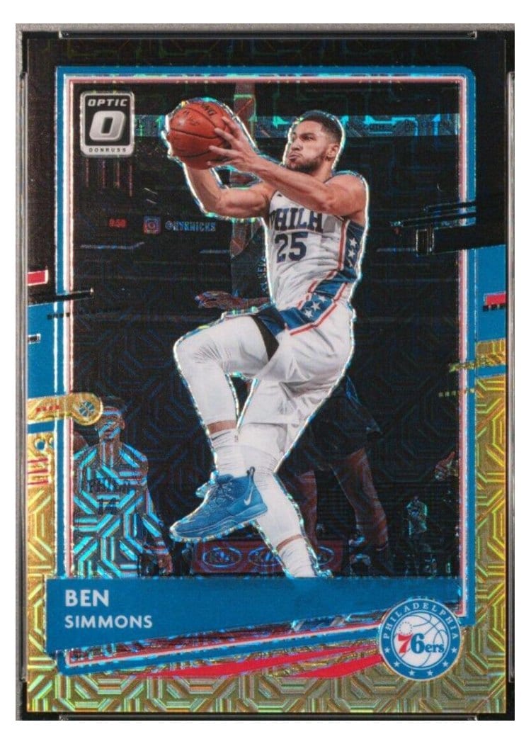 2020-21 Donruss Optic Base Set Ben Simmons Choice Black Gold #111 card