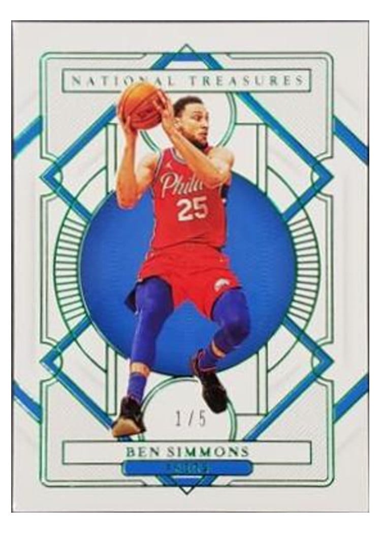 2020-21 Panini National Treasures Base Set Ben Simmons #67 card