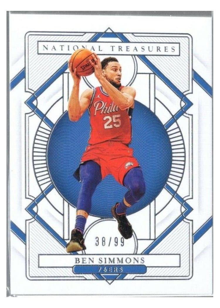 2020-21 Panini National Treasures Base Set Ben Simmons #67 card
