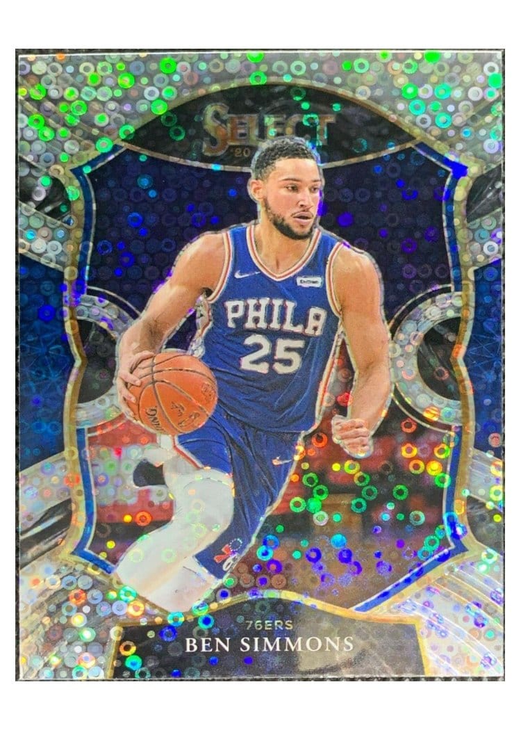 2020-21 Panini Select Base Set Ben Simmons Disco Prizm #34 card