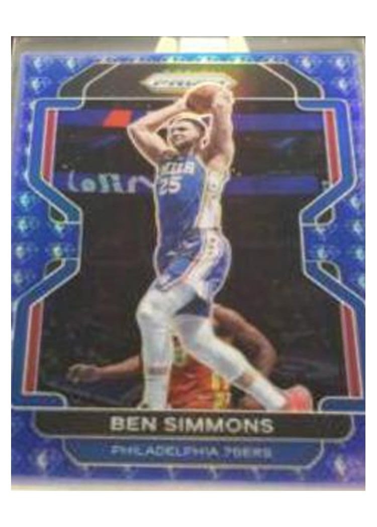 2021-22 Panini Prizm Base Set Ben Simmons Blue Wave #199 card