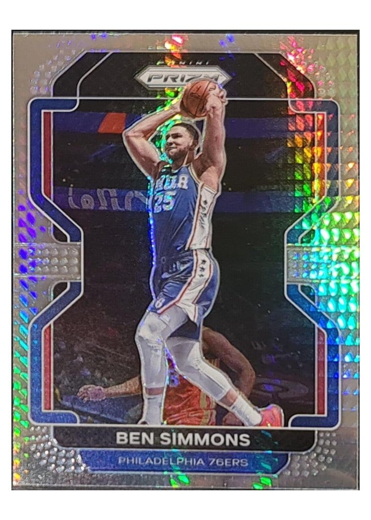 2021-22 Panini Prizm Base Set Ben Simmons Hyper Prizm #199 card