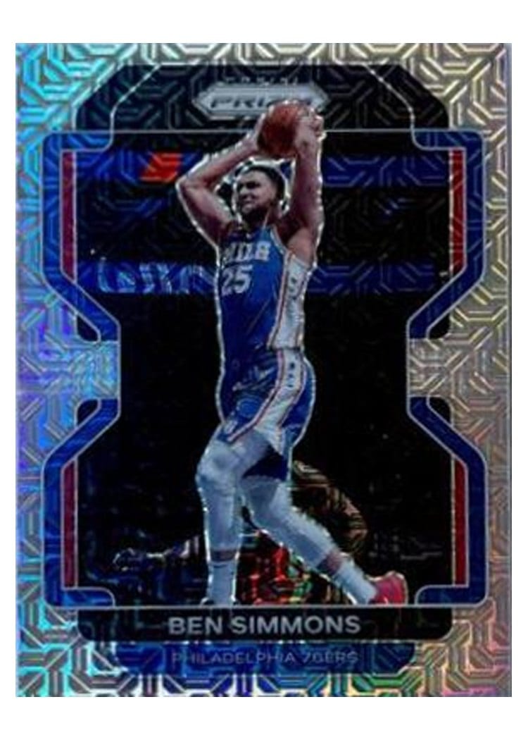 2021-22 Panini Prizm Base Set Ben Simmons Mojo Prizm #199 card