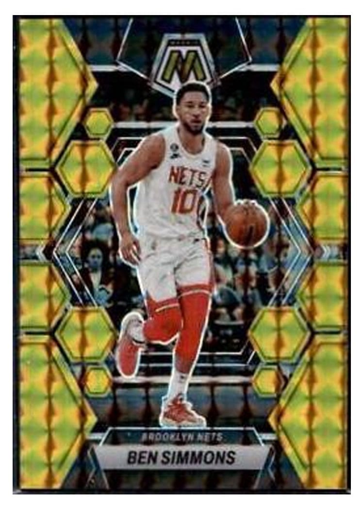 2022-23 Panini Mosaic Base Set Ben Simmons Gold #183 card