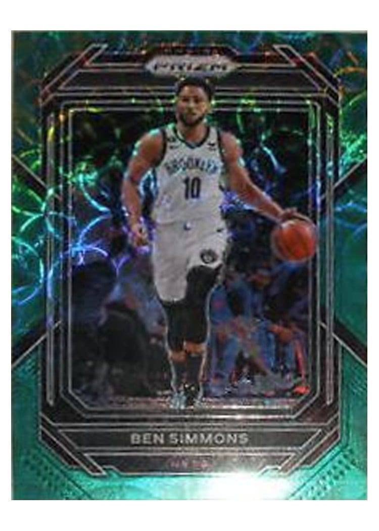 2022-23 Panini Prizm Base Set Ben Simmons Choice Green Prizm #13 card