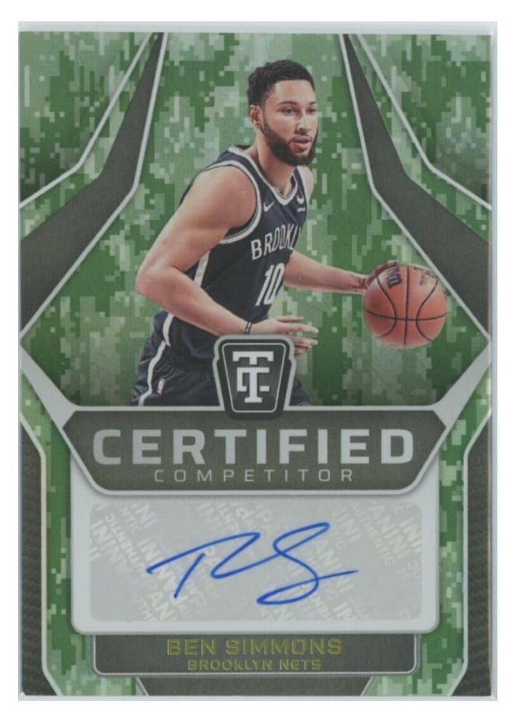 2024-25 Panini Totally Certified Certified Competitor Autographs Ben Simmons #3 card