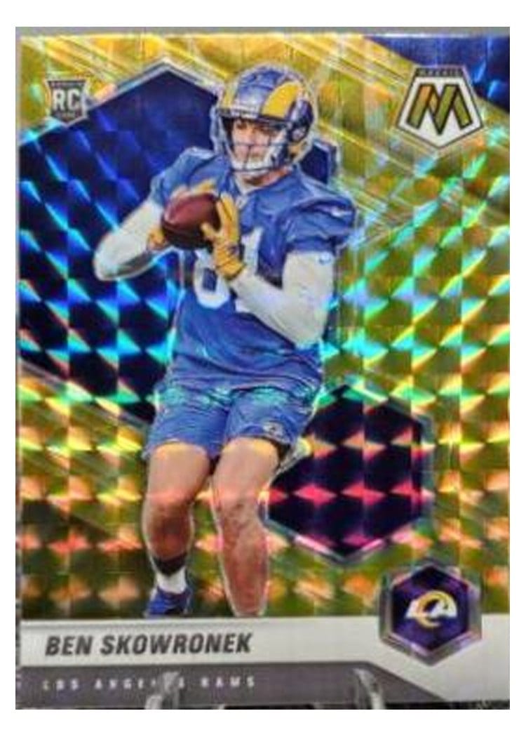2021 Panini Mosaic Base Set Ben Skowronek No Huddle Gold Mosaic #399 card