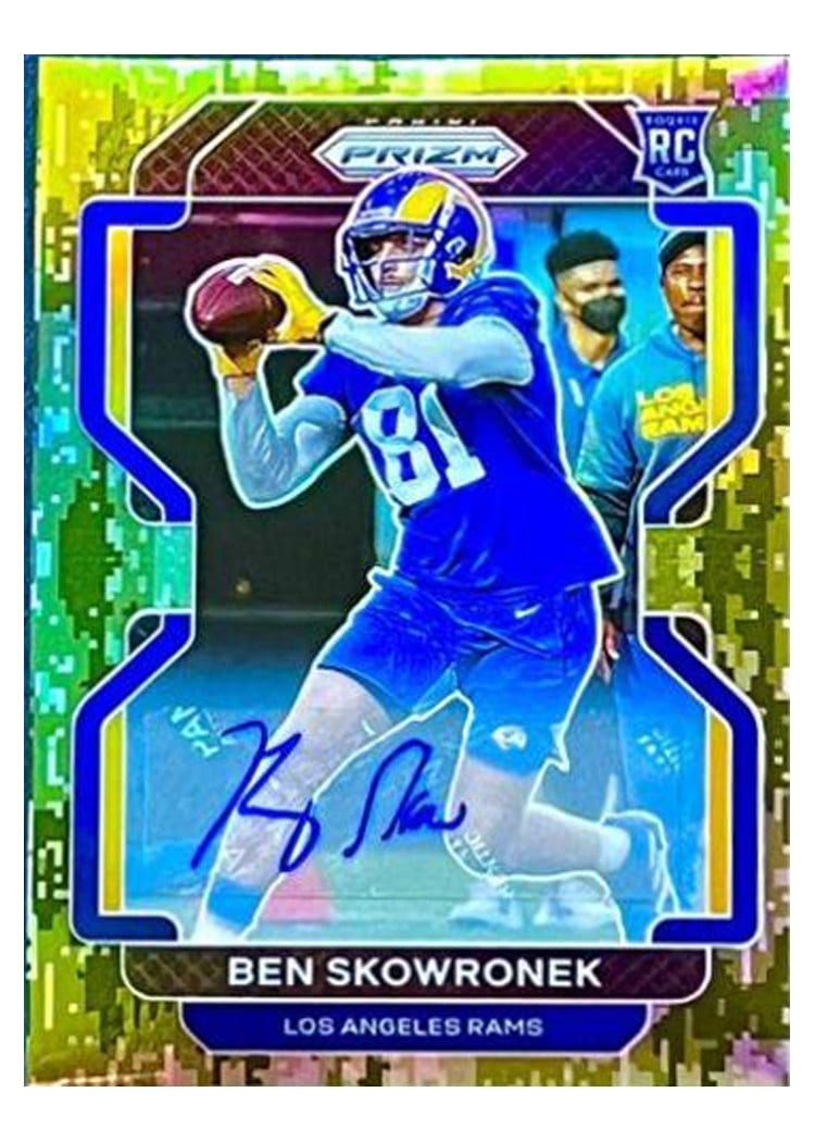 2021 Panini Prizm Base Set Ben Skowronek Autograph Camo Prizm #413 card