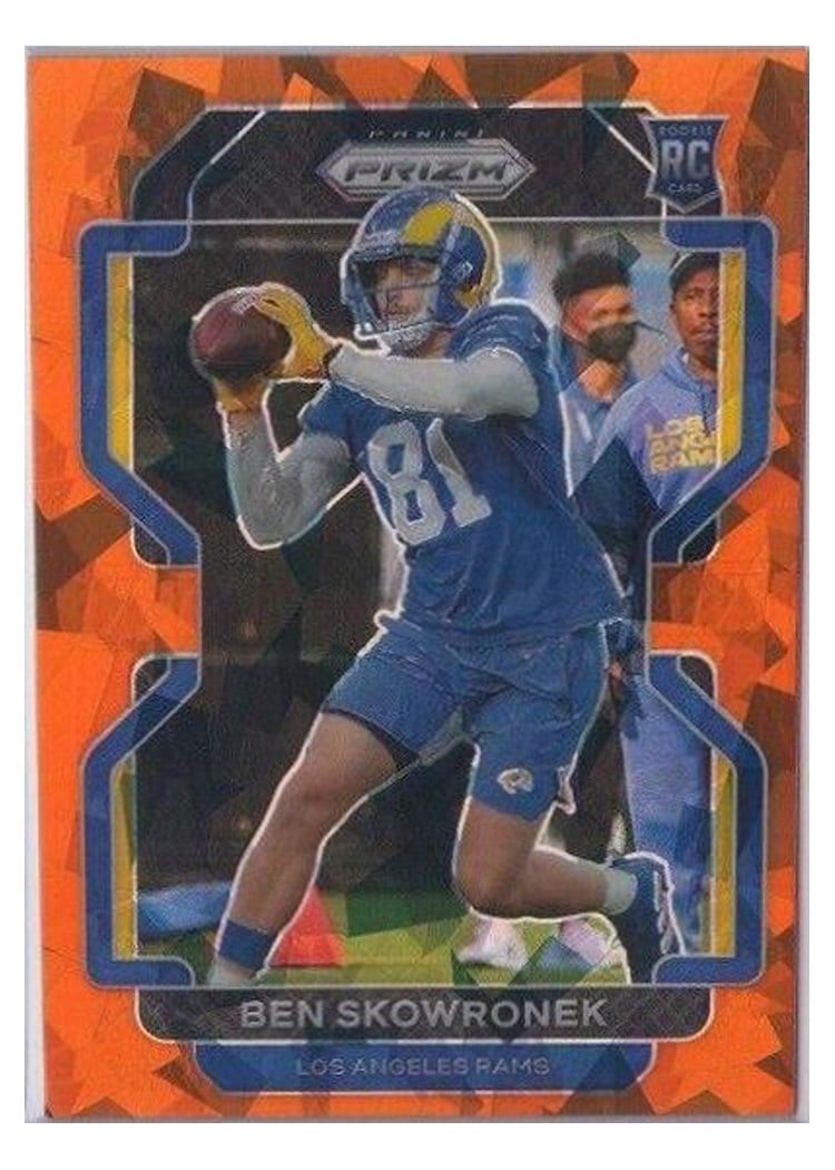 2021 Panini Prizm Base Set Ben Skowronek Orange Ice Prizm #413 card