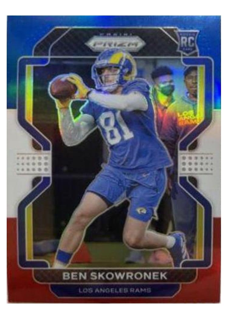 2021 Panini Prizm Base Set Ben Skowronek Red White and Blue Prizm #413 card