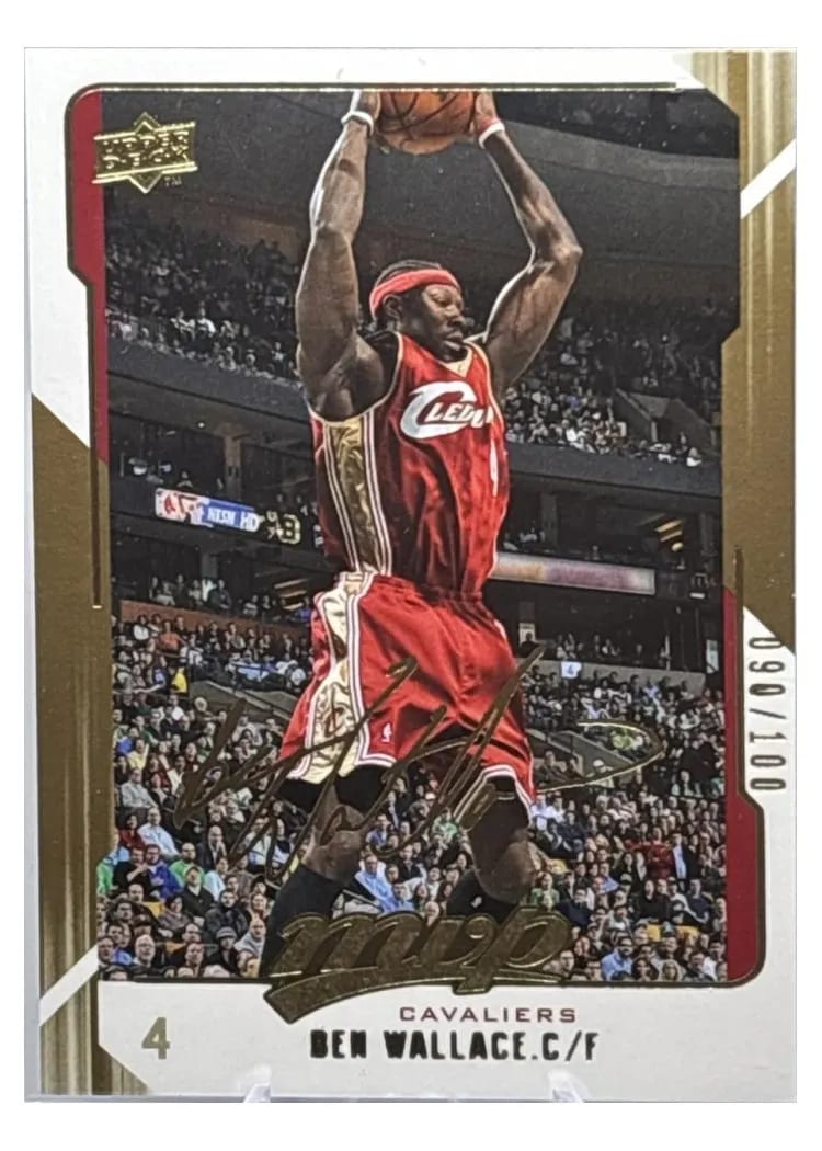 2008 Upper Deck MVP Ben Wallace Gold Script #26 card