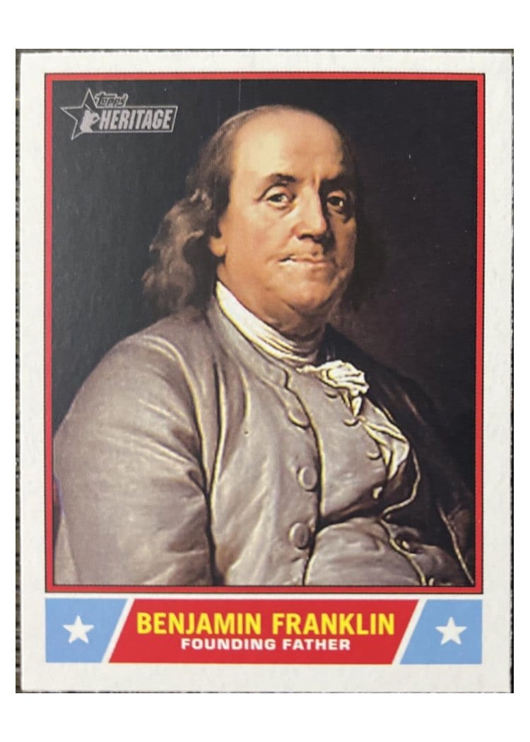 2025 Topps Heritage Notable Americans Benjamin Franklin #NS-5 card