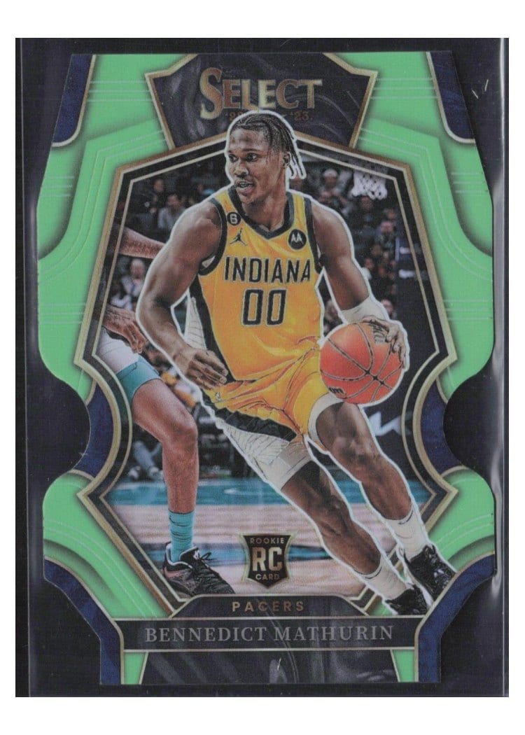 2022-23 Panini Select Base Set Bennedict Mathurin Light Green Die Cut Prizm #182 card