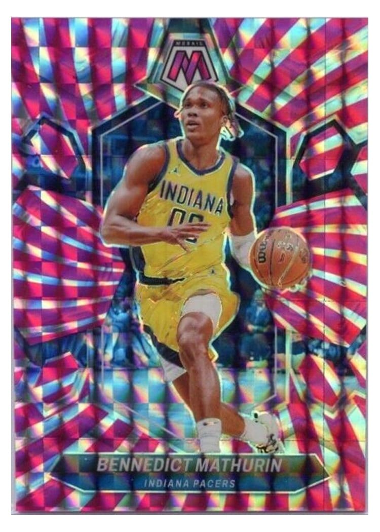 2023-24 Panini Mosaic Base Set Bennedict Mathurin Pink Swirl FOTL #71 card
