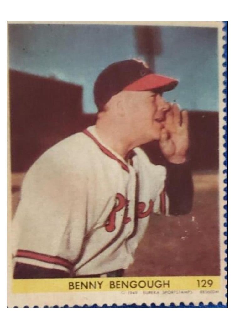 1949 Eureka Sportstamps Benny Bengough #129 card