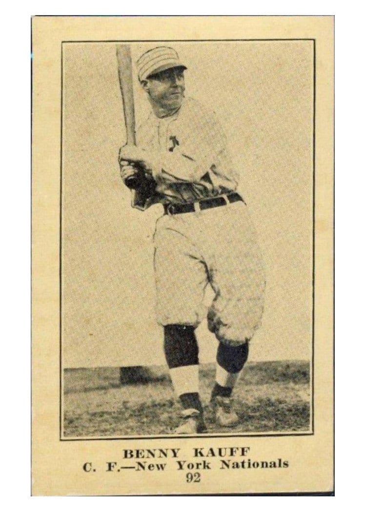 1917 Boston Store Benny Kauff #92 card