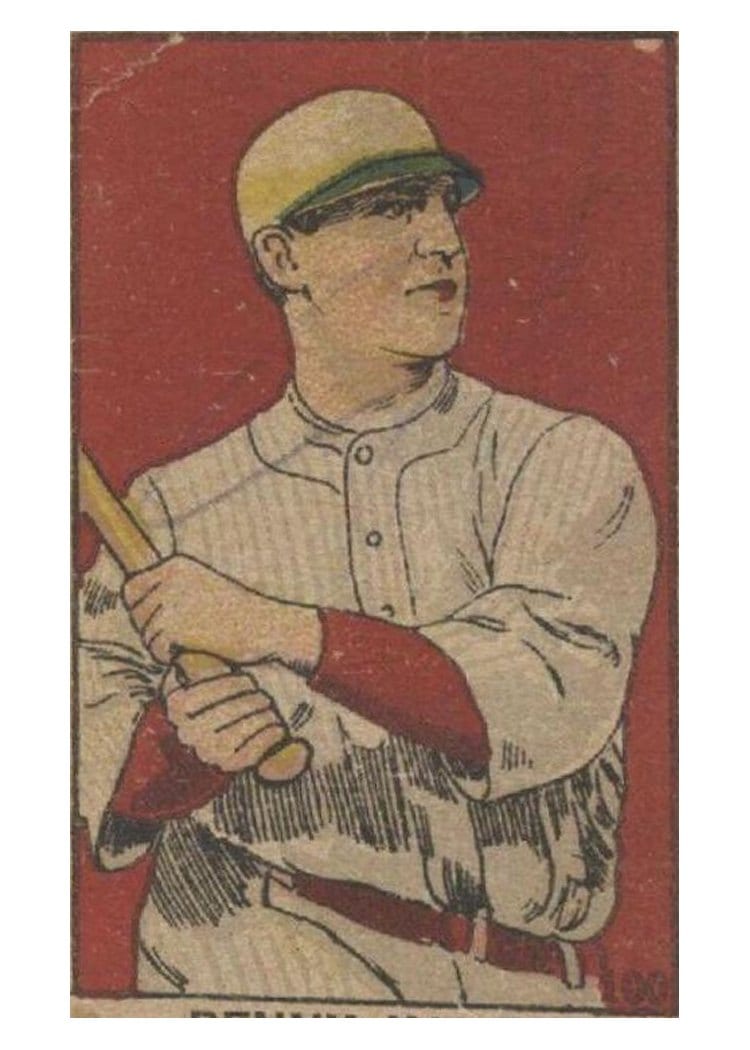 1919 W514 Benny Kauff #100 card
