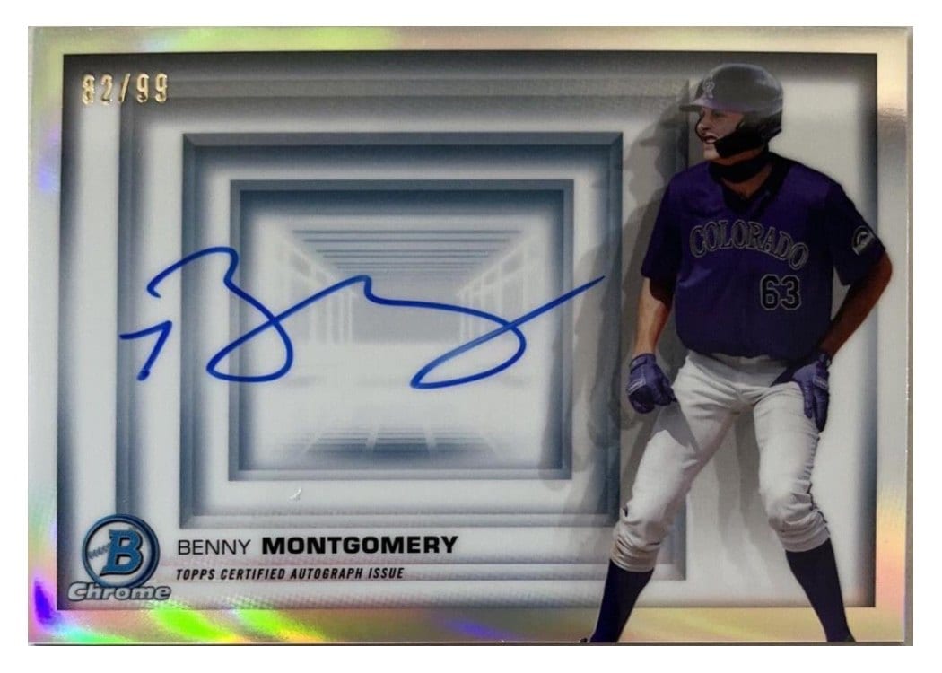 2022 Bowman 3D Autographs Benny Montgomery #BDB-BM card