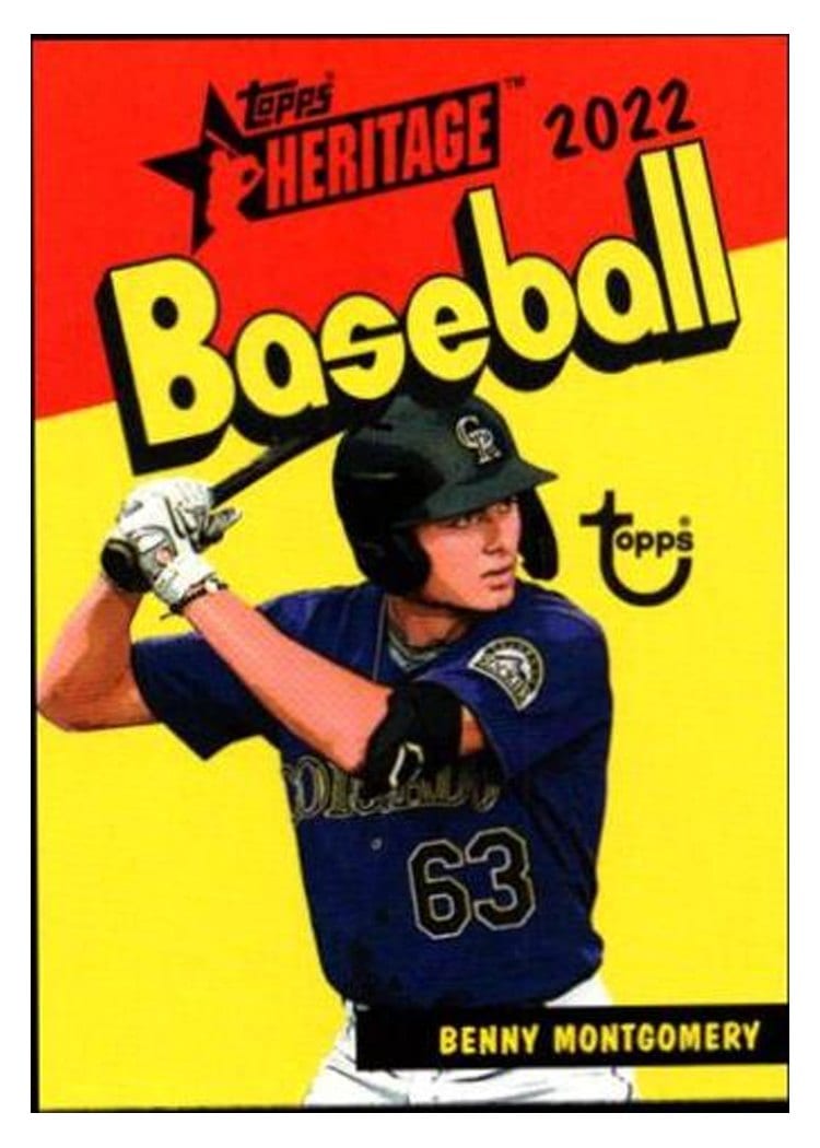 2022 Topps Heritage Minor League 1973 Pack Cover Cards Benny Montgomery #73PC-6 card