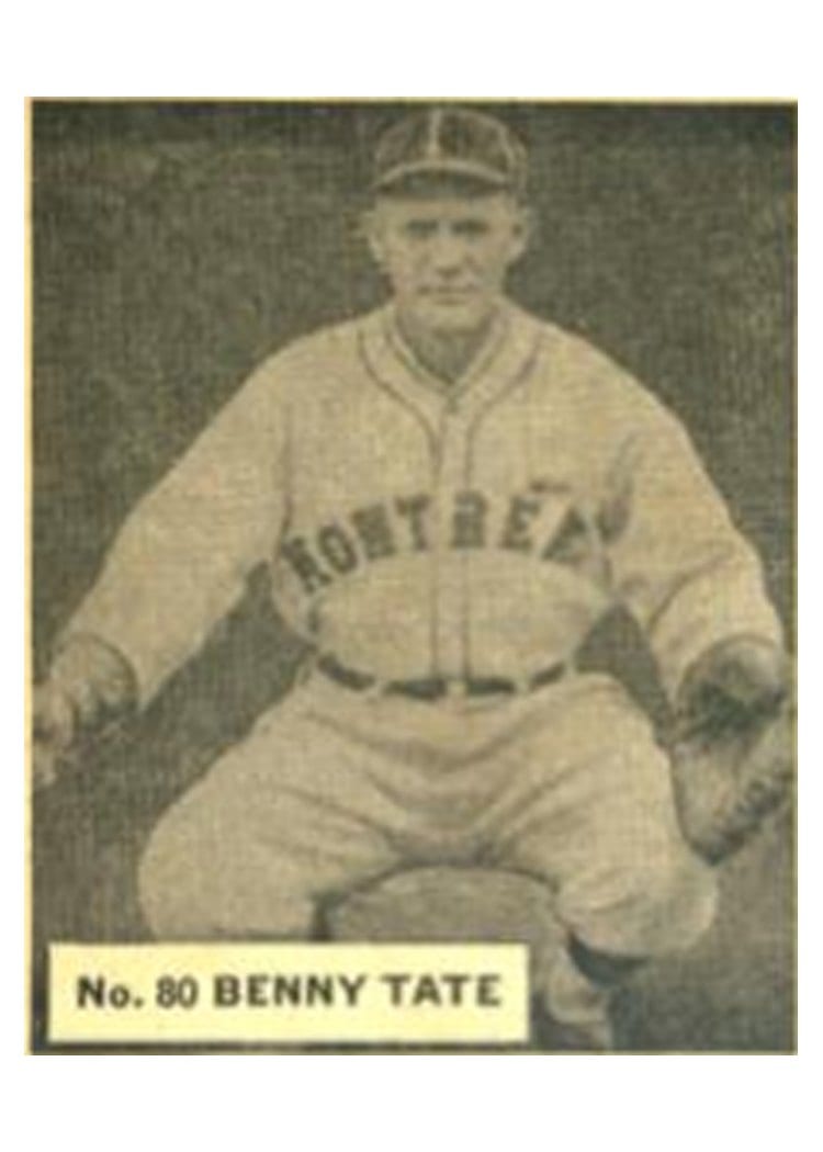 1936 World Wide Gum Benny Tate #80 card