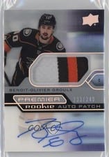 2021-22 Upper Deck Premier Acetate Rookie Autograph Patch Benoit-Olivier Groulx #AR-BG card