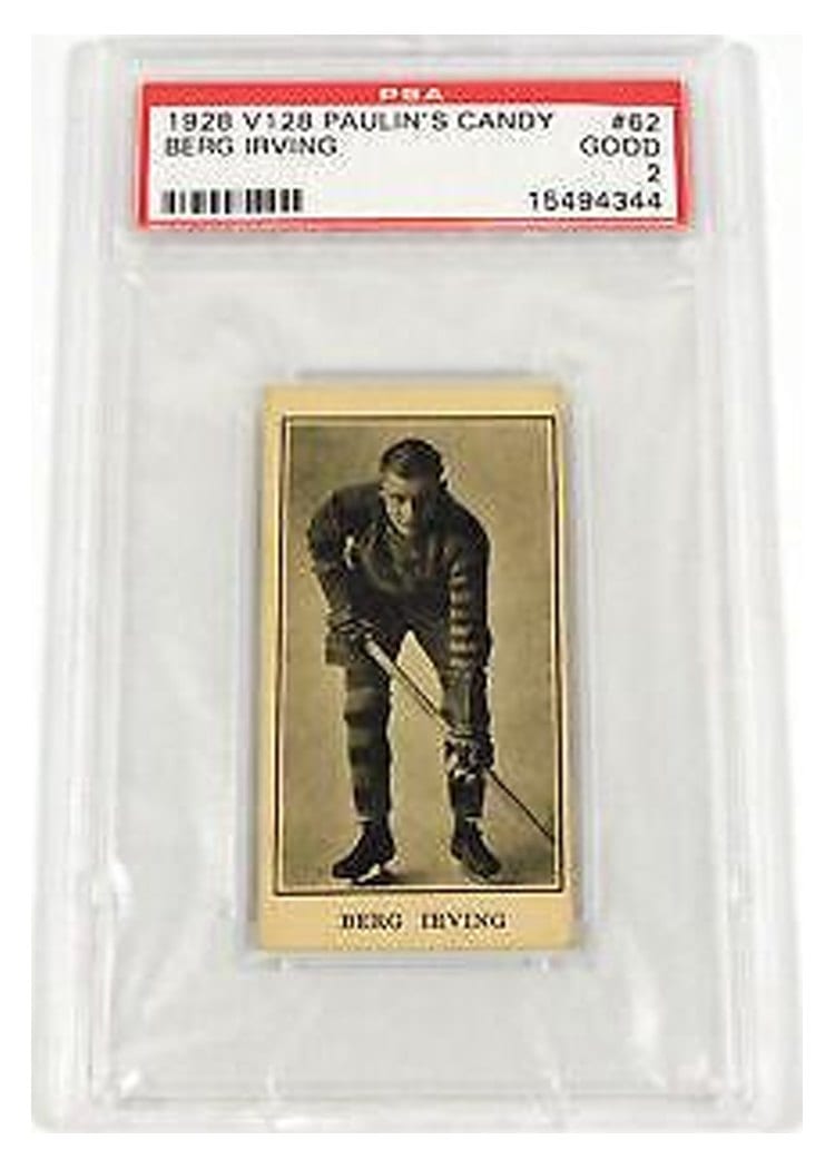 1928 V128 Paulin's Berg Irving #62 card
