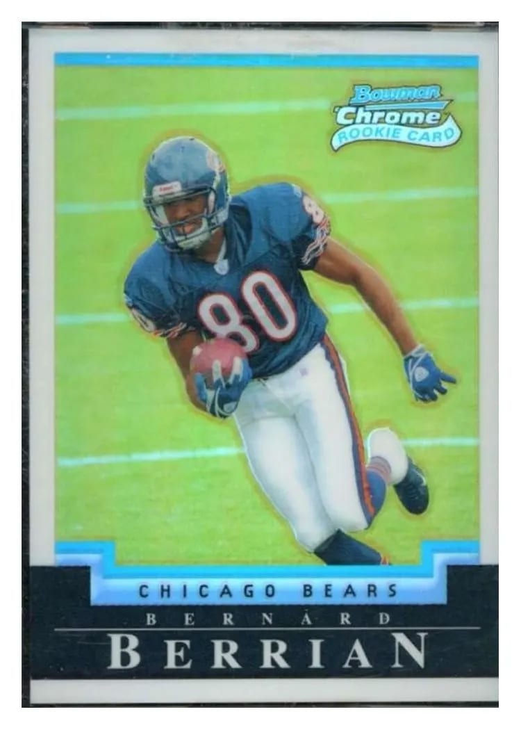 2004 Bowman Chrome Bernard Berrian White Refractor #201 card