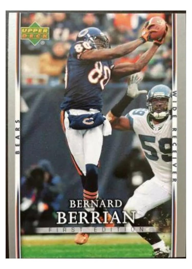 2007 Upper Deck First Edition Bernard Berrian #18 card