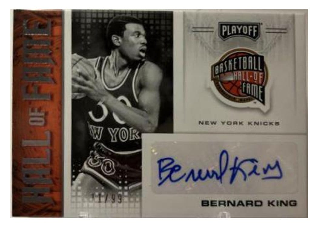 2020-21 Panini Chronicles Hall of Fame Autographs Bernard King #HOF-BKI card