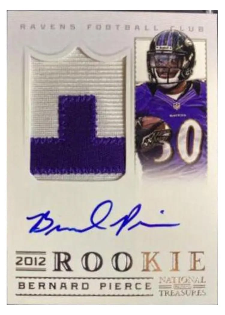 2012 Panini National Treasures Bernard Pierce #317 card