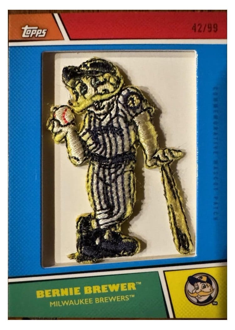 2021 Topps Opening Day Mascot Patches Bernie Brewer #MPR-BB card