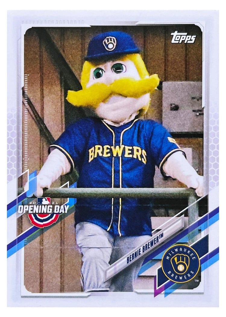 2021 Topps Opening Day Mascots Bernie Brewer #M-8 card
