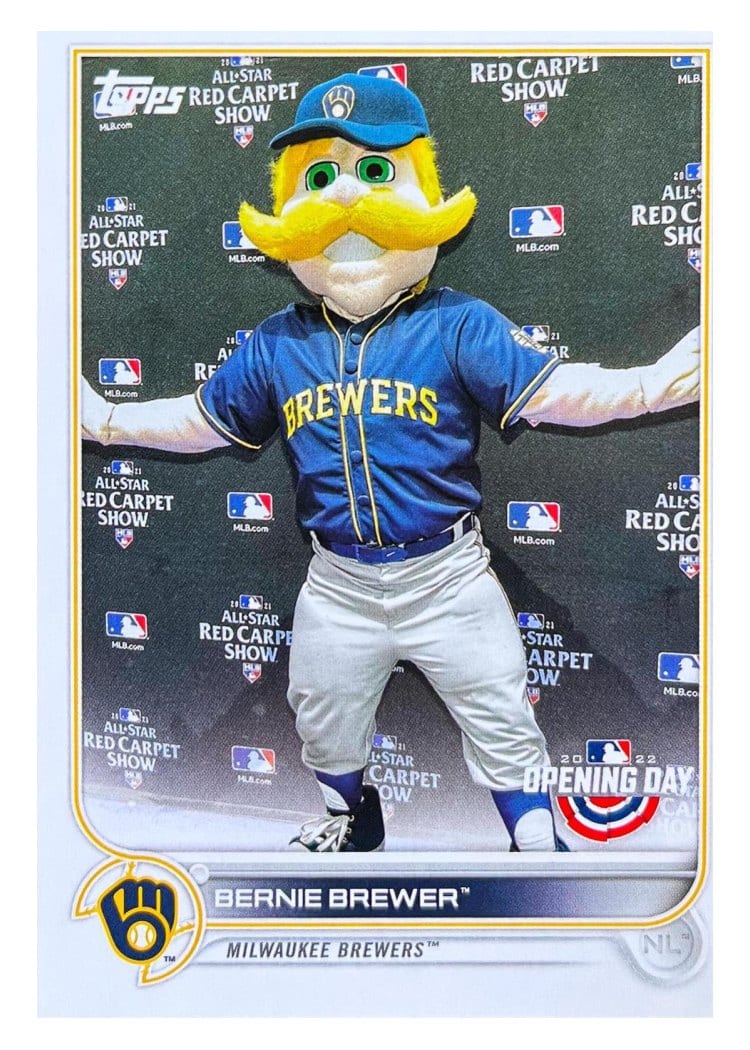 2022 Topps Opening Day Mascots Bernie Brewer #M-12 card