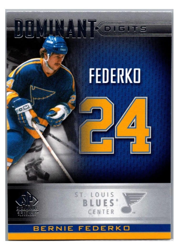 2020-21 SP Signature Edition Legends Dominant Digits Bernie Federko #DD-27 card
